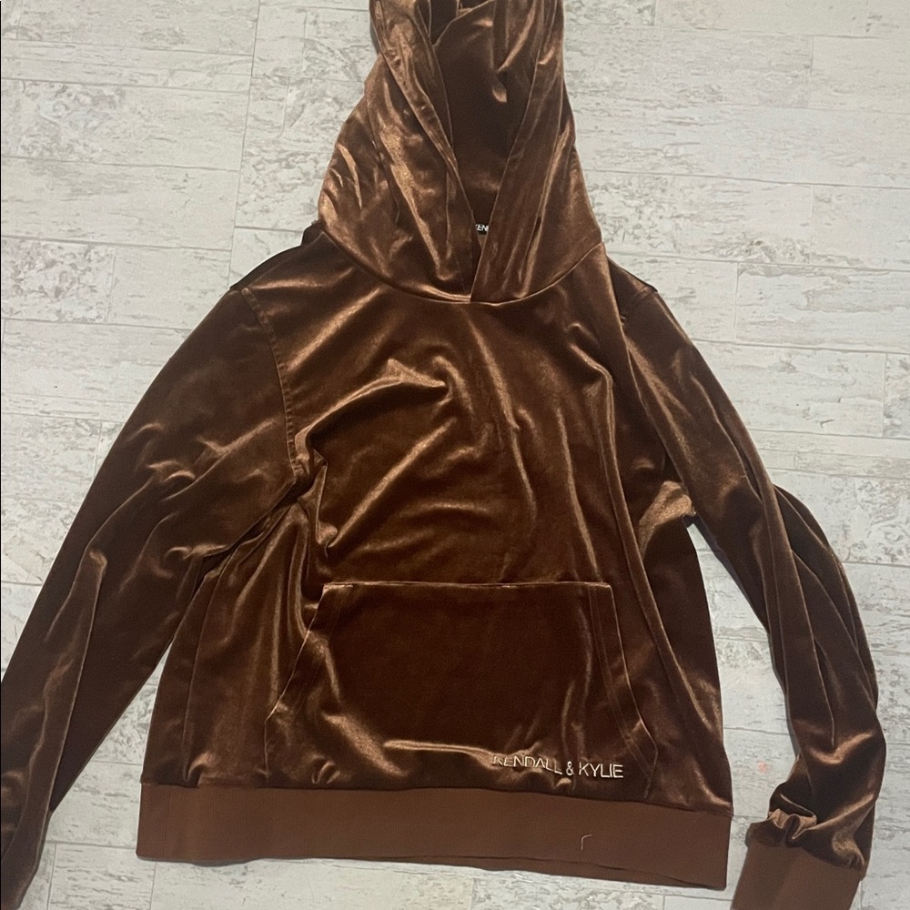 Kendall & Kylie Chocolate Velvet Hoodie